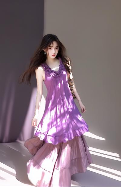 【葡萄奶昔】定制染色了20天棉麻感清凉一夏紫葡萄套装